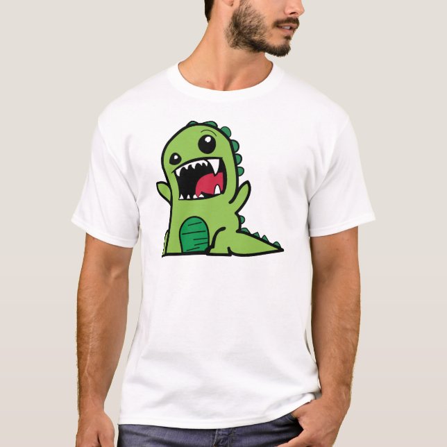 Camiseta Dinosaurio lindo del dibujo animado (Anverso)