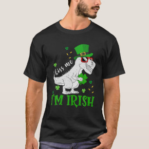 Camiseta Dinosaurio lindo me besa soy un niño irlandés St P