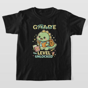 Camiseta Dinosaurio Lindo Nivel Tercer Grado Desbloqueado 3