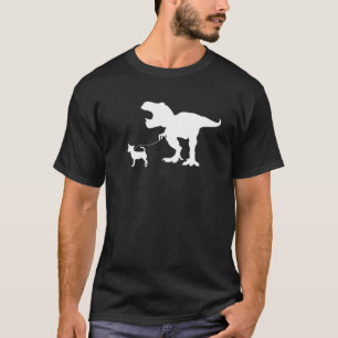 Camiseta Dinosaurio lindo T Rex Caminando Perro Chihuahua W