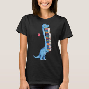 Camiseta Dinosaurio llevando libro leyendo Dino
