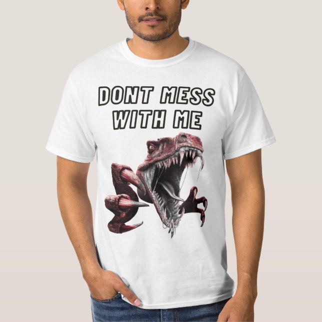 Camiseta dinosaurio loco - no se metan conmigo (Anverso)