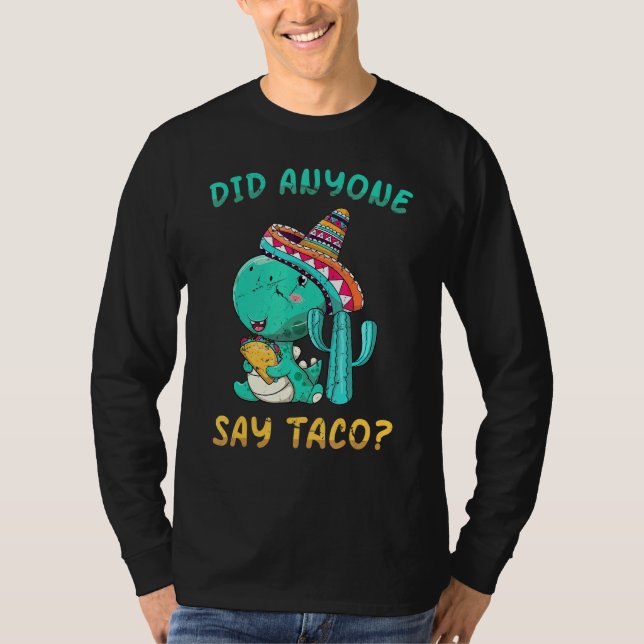 Camiseta Dinosaurio - Me llaman Taco Loco - Tacos - Aliment (Anverso)
