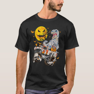 Camiseta Dinosaurio momo y camionetas de Monstruo de Hallow