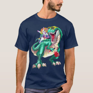 Camiseta Dinosaurio monomorrano con escuela de gafas de sol