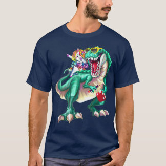 Camiseta Dinosaurio monomorrano con escuela de gafas de sol