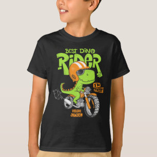 Camiseta Dinosaurio montando una moto