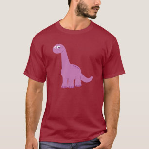 Camiseta Dinosaurio morado Brontosauro