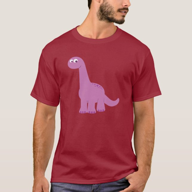Camiseta Dinosaurio morado Brontosauro (Anverso)