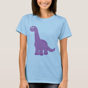 Camiseta Dinosaurio morado Brontosauro