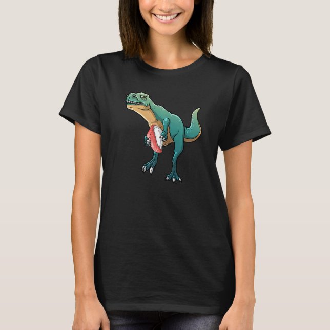 Camiseta Dinosaurio Para Hombres Mujeres Sushi Rice Aperiti (Anverso)