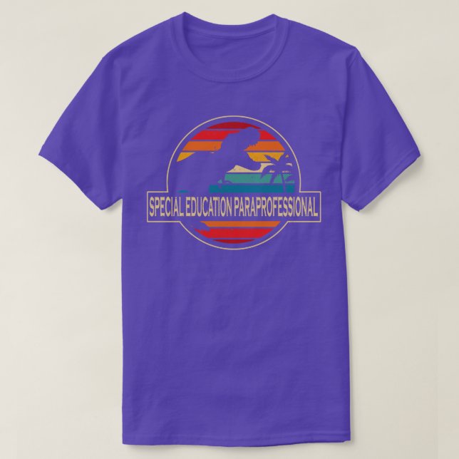 Camiseta Dinosaurio Paraprofesional de Educación Especial (Diseño del anverso)
