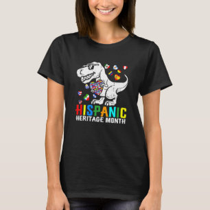 Camiseta Dinosaurio Patrimonio Hispano Mes Latino Nacional