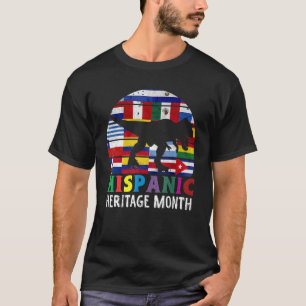 Camiseta Dinosaurio Patrimonio Hispano Mes Latino Nacional