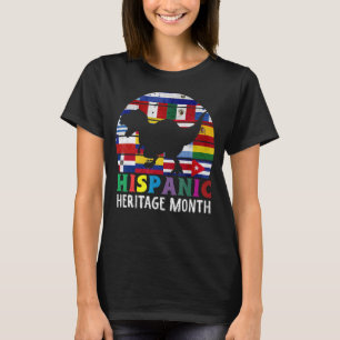 Camiseta Dinosaurio Patrimonio Hispano Mes Latino Nacional 