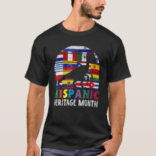 Camiseta Dinosaurio Patrimonio Hispano Mes Latino Nacional