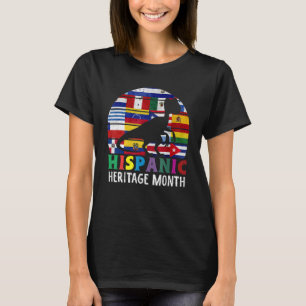 Camiseta Dinosaurio Patrimonio Hispano Mes Latino Nacional