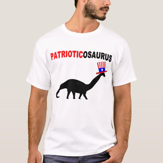 Camiseta Dinosaurio patriótico (Anverso)