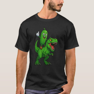Camiseta Dinosaurio Pepino Vegano Chico Trex Pickle Diverti