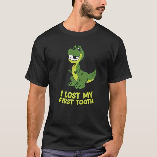 Camiseta Dinosaurio Perdí Mis Primeros Niños Dientes Perdid (Anverso)