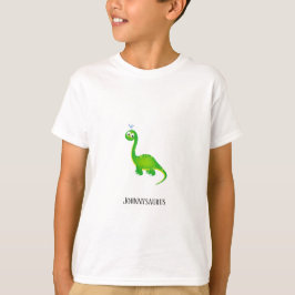Camiseta Dinosaurio personalizado con nombre de niño