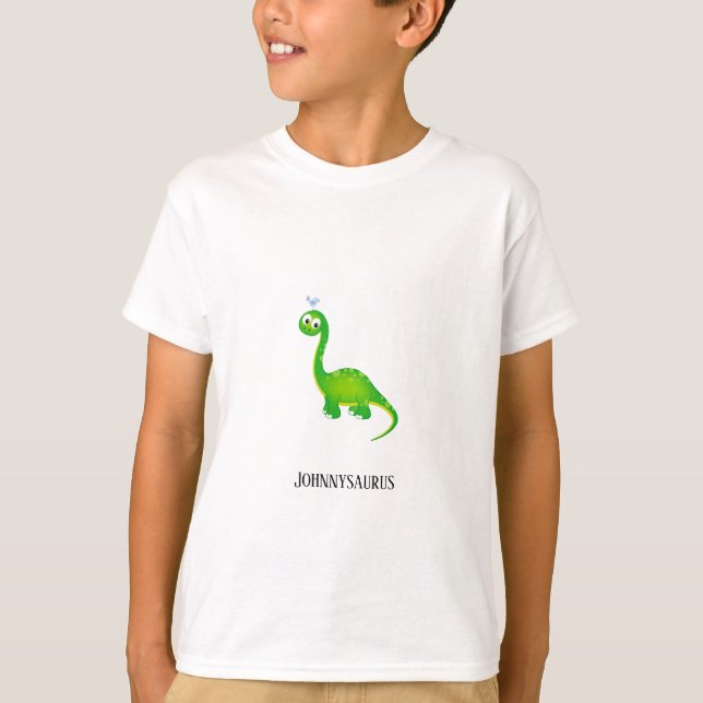 Camiseta Dinosaurio personalizado con nombre de niño (Anverso)