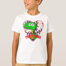 Dinosaurio personalizado divertido envuelto en luc