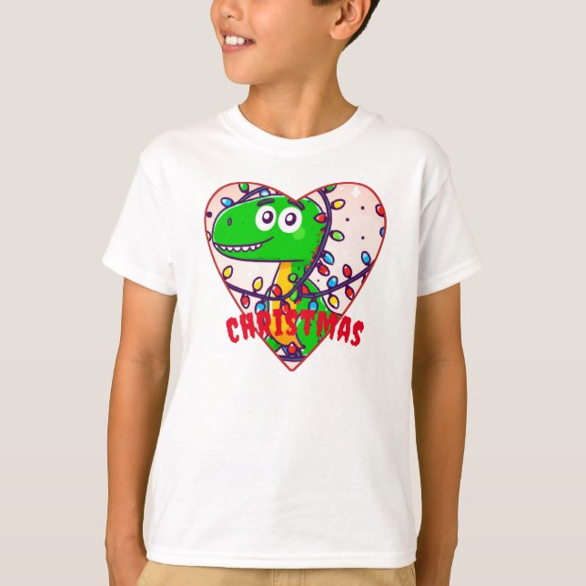 Camiseta Dinosaurio personalizado divertido envuelto en luc (Anverso)