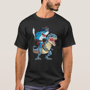Camiseta Dinosaurio pirata de tiburón T Rex T Jawsome niños