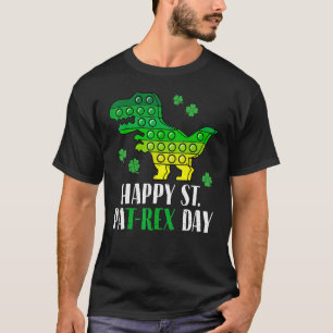 Camiseta Dinosaurio Popper Feliz T Rex St Patrick's Day Iri