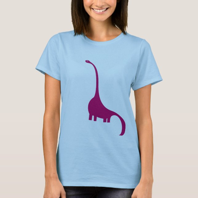 Camiseta Dinosaurio púrpura (Anverso)