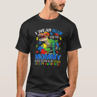 Camiseta Dinosaurio Que Uso Azul Para Concienciar A Mi Mamá