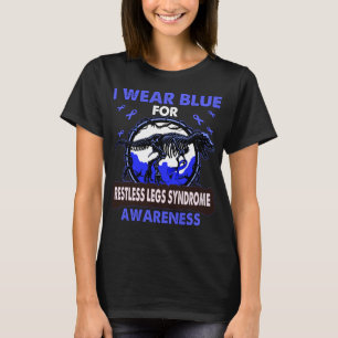Camiseta Dinosaurio que uso azul para el SÍNDROME DE PIERNA