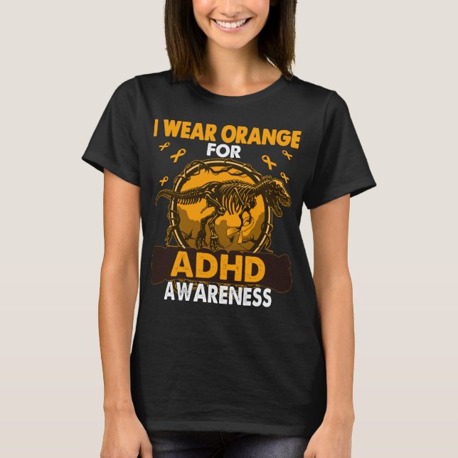 Camiseta Dinosaurio Que Uso Naranja Para Concienciar Sobre  (Anverso)