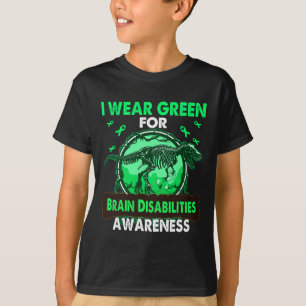 Camiseta Dinosaurio Que Uso Verde Para La Discapacidad Del 