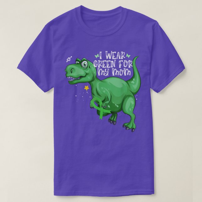 Camiseta Dinosaurio Que Uso Verde Para La Salud Mental De M (Diseño del anverso)