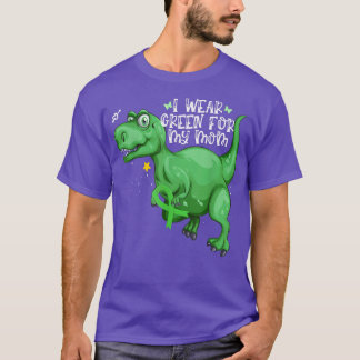 Camiseta Dinosaurio Que Uso Verde Para La Salud Mental De M