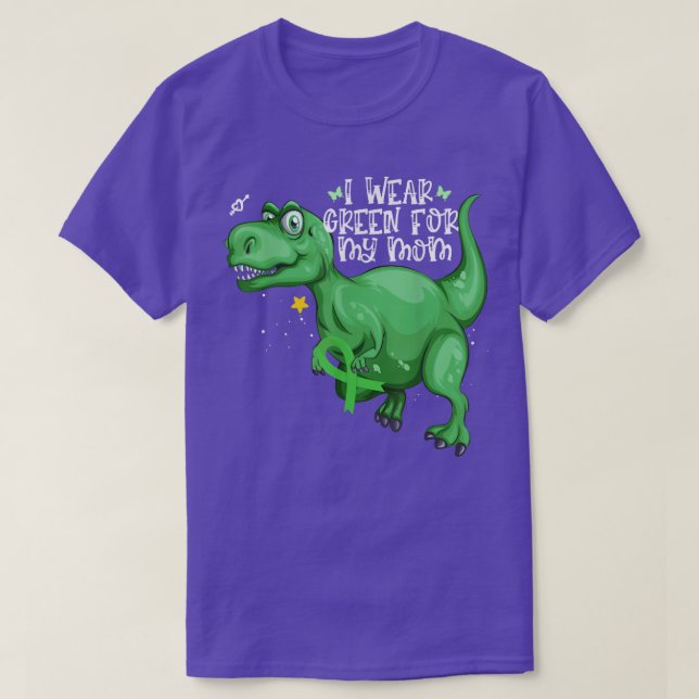 Camiseta Dinosaurio Que Uso Verde Para La Salud Mental De M (Diseño del anverso)