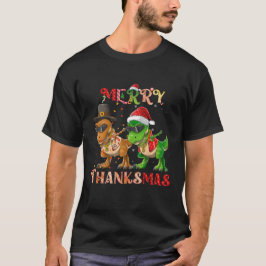 Camiseta Dinosaurio: rapero de Dabbing Hip Hop Merry Thankm