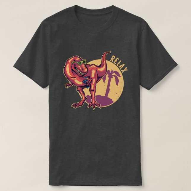 Camiseta Dinosaurio relajante (Diseño del anverso)