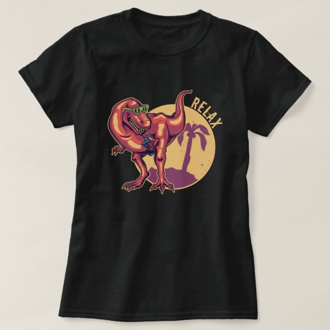 Camiseta Dinosaurio relajante (Diseño del anverso)