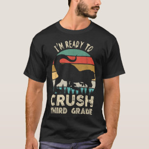 Camiseta Dinosaurio Retro Vintage Niño Que Voy A Aplastar E