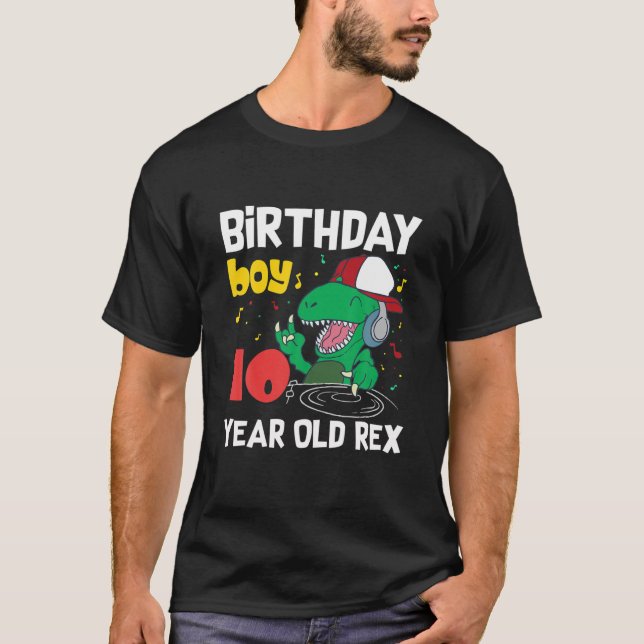 Camiseta Dinosaurio Rex De 10 Años (Anverso)