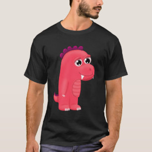 Camiseta Dinosaurio rosa