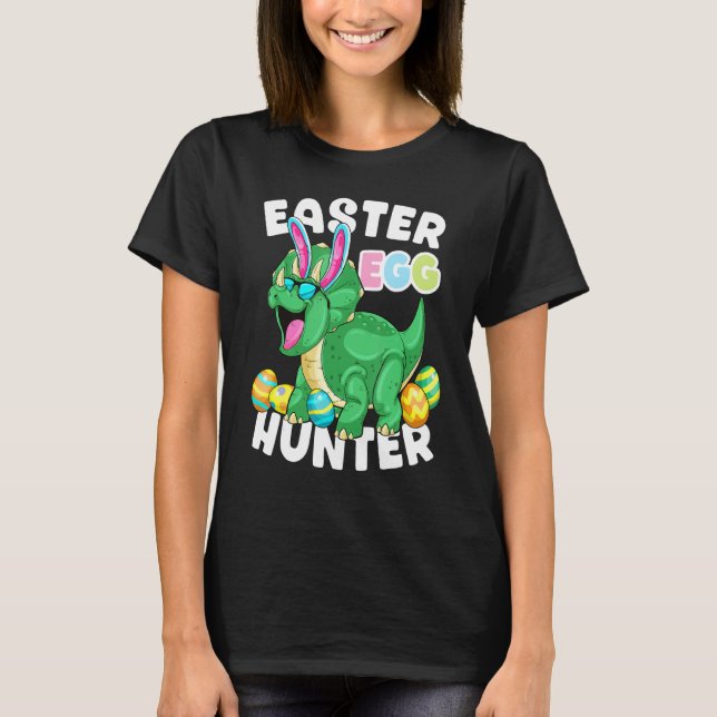 Camiseta Dinosaurio Semana Santa Huevos Hunter Triceratops  (Anverso)