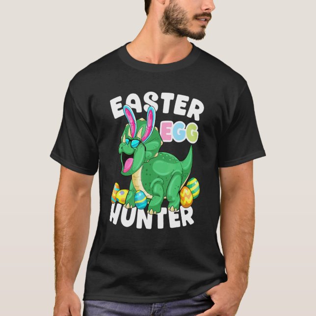 Camiseta Dinosaurio Semana Santa Huevos Hunter Triceratops  (Anverso)