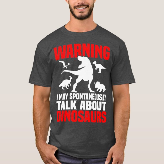 Camiseta Dinosaurio Shirt es gracioso hablar de dinosaurios (Anverso)