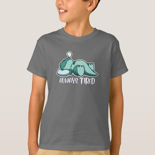 Camiseta Dinosaurio siempre cansado (Anverso)