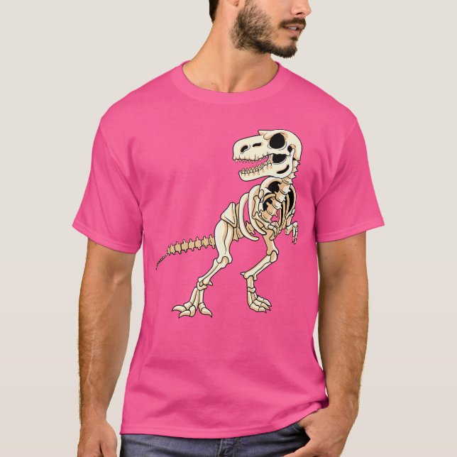 Camiseta Dinosaurio Skeleton T Rex Dino Fossil Paleontologí (Anverso)