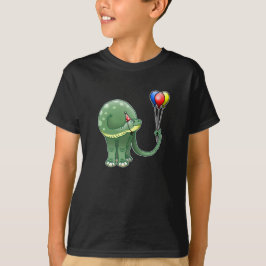 Camiseta Dinosaurio sostiene globos
